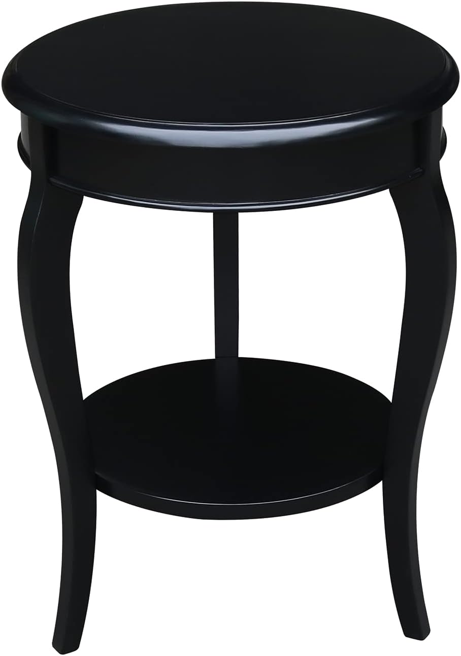 Heather Grey-Antique Washed Round End Table Y554