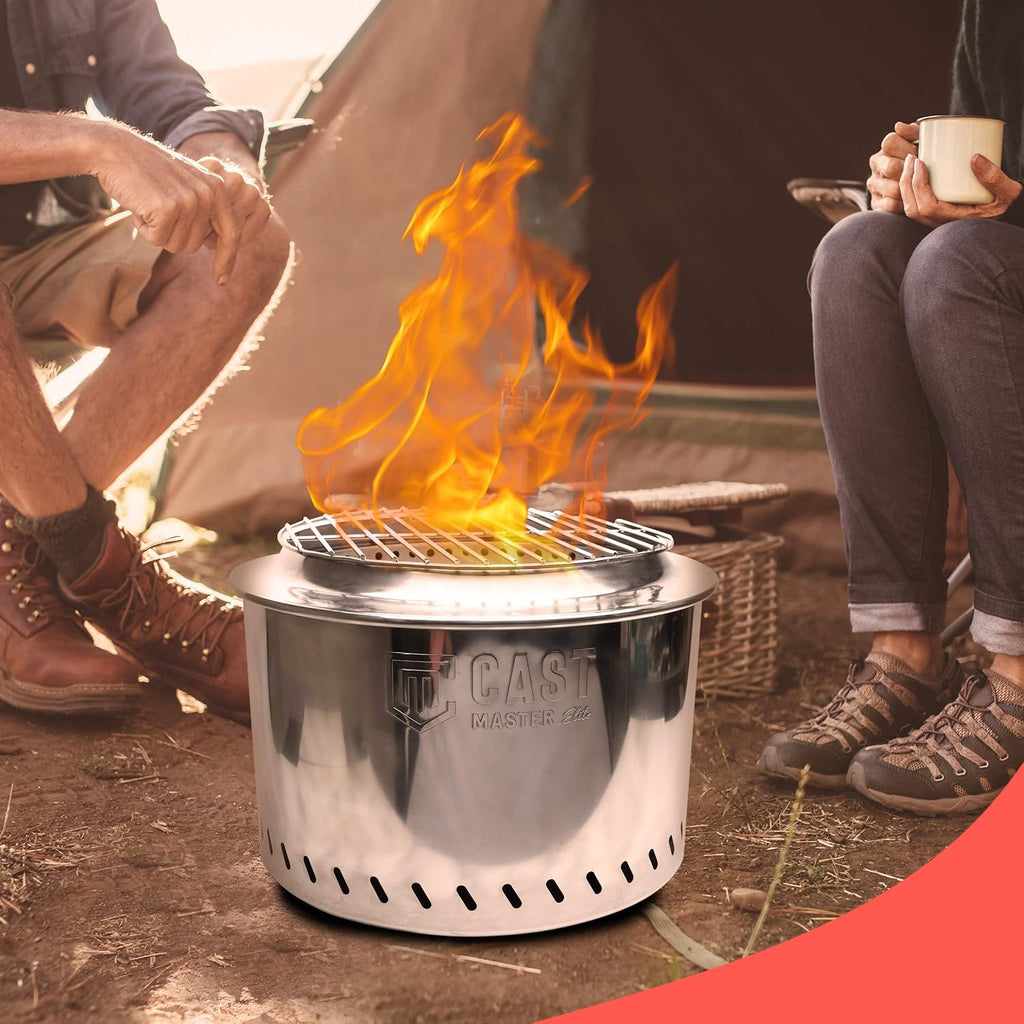 Smokeless Fire Pit & Campfire Grill with Carry Case N4445