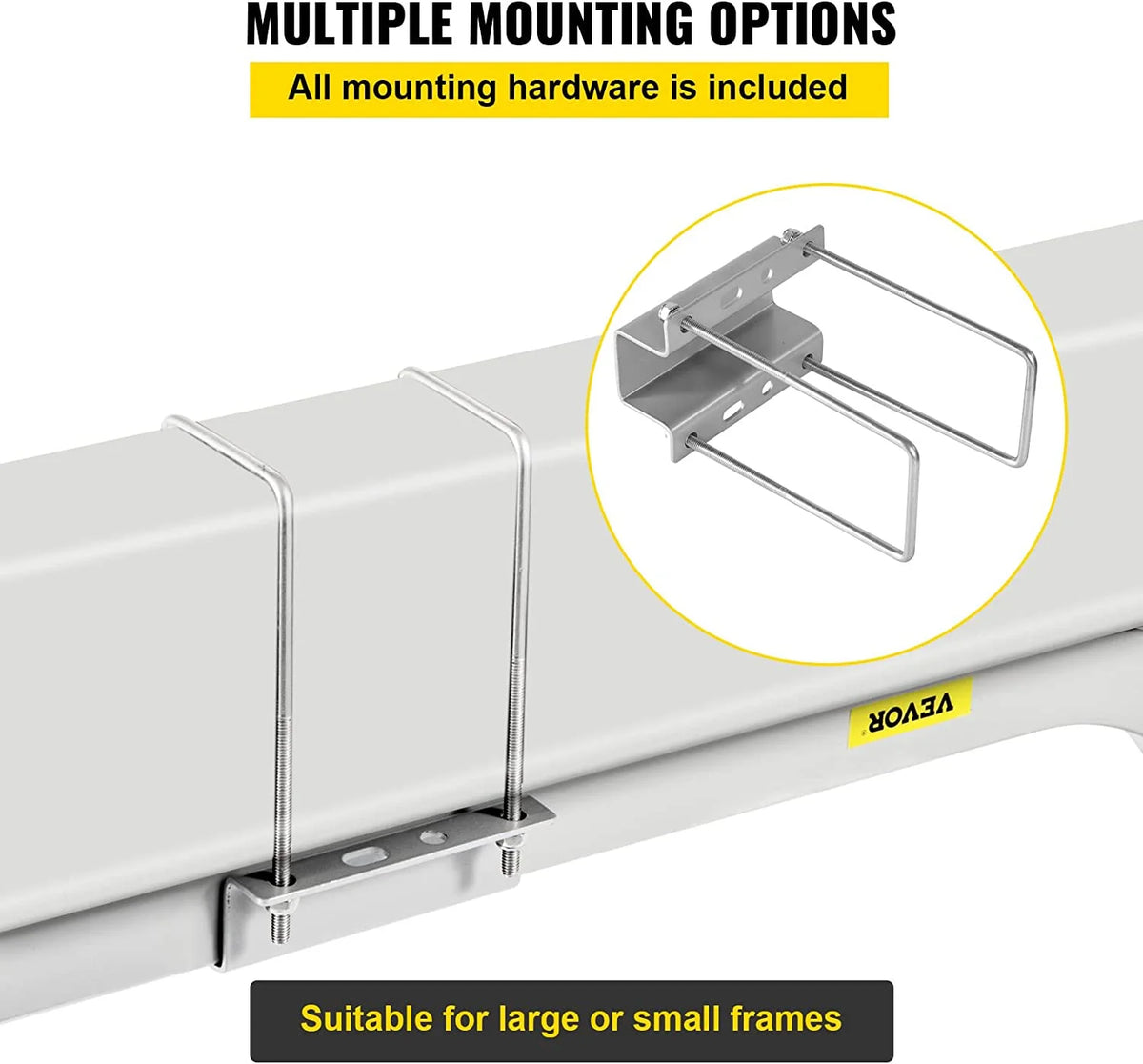 22 in. Steel Boat Trailer Guide-on with White PVC Tube Covers M7936