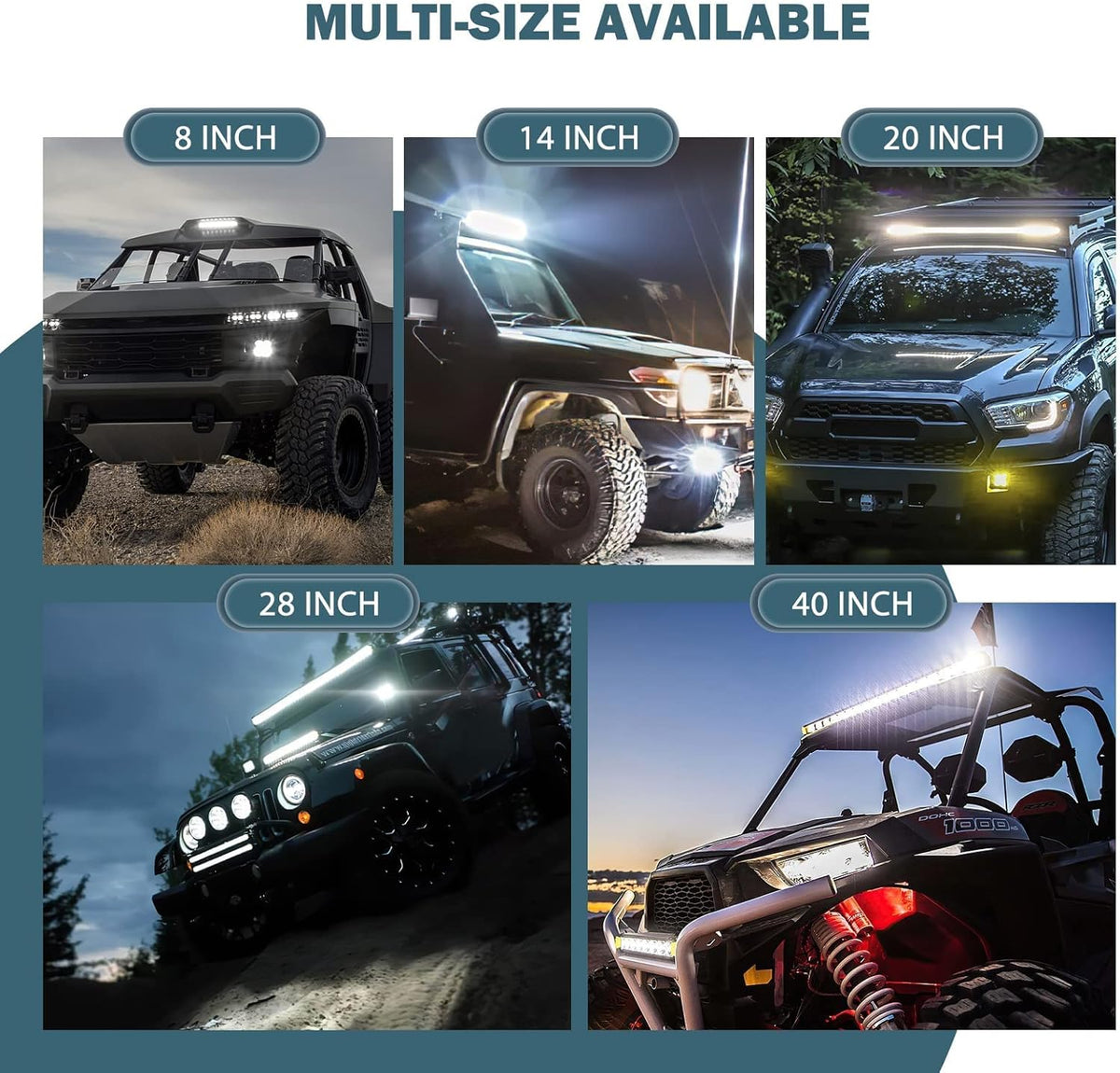 20 Inch 100W LED Light Bar IP68 Waterproof Pack of 2 C705