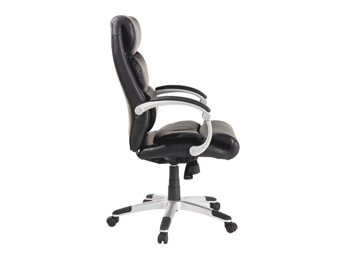High-Back Leather Chair with Flex Arms H20329
