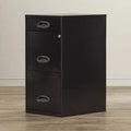 Black 3 Drawer Mobile File Cabinet M10154