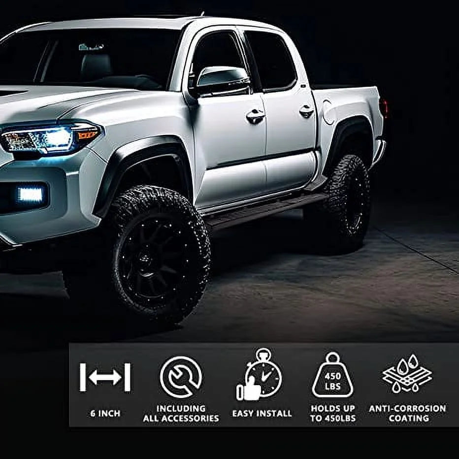 6-Inch Aluminum Running Boards Side Steps Nerf Bars G521