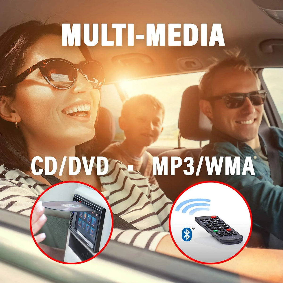 2 Din Bluetooth Touchscreen Car Stereo System D6859