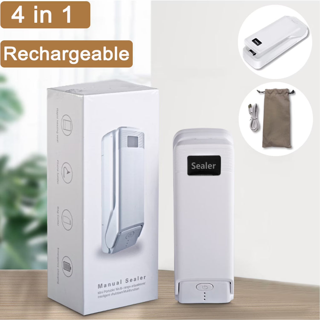 Rechargeable 4-in-1 Handheld Heat Sealer with Cutter D844