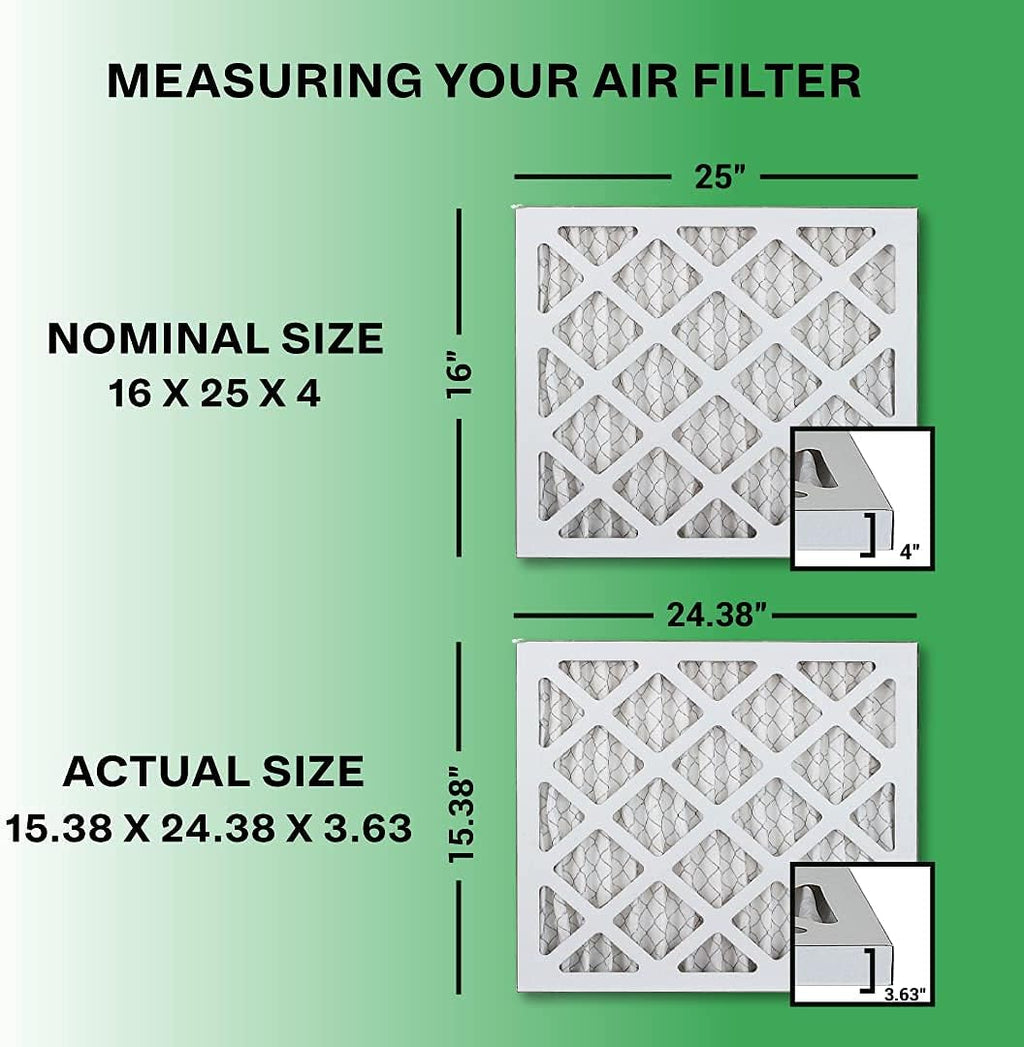 16x25x4 MERV 13 Pleated HVAC Air Filter (6-Pack) W14160