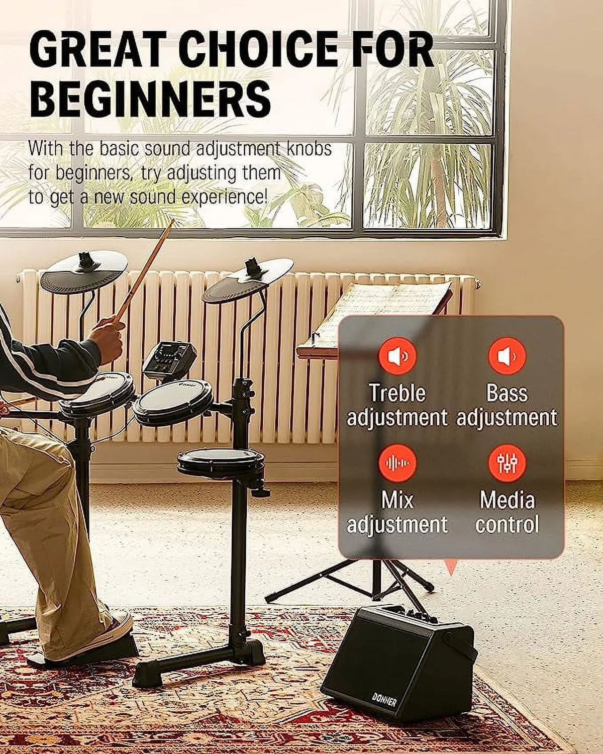 20W Portable Bluetooth Electric Drum Amp U541