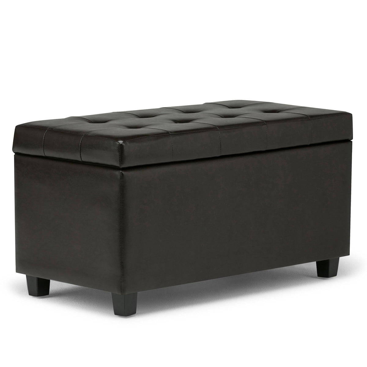 Black Storage Ottoman H378