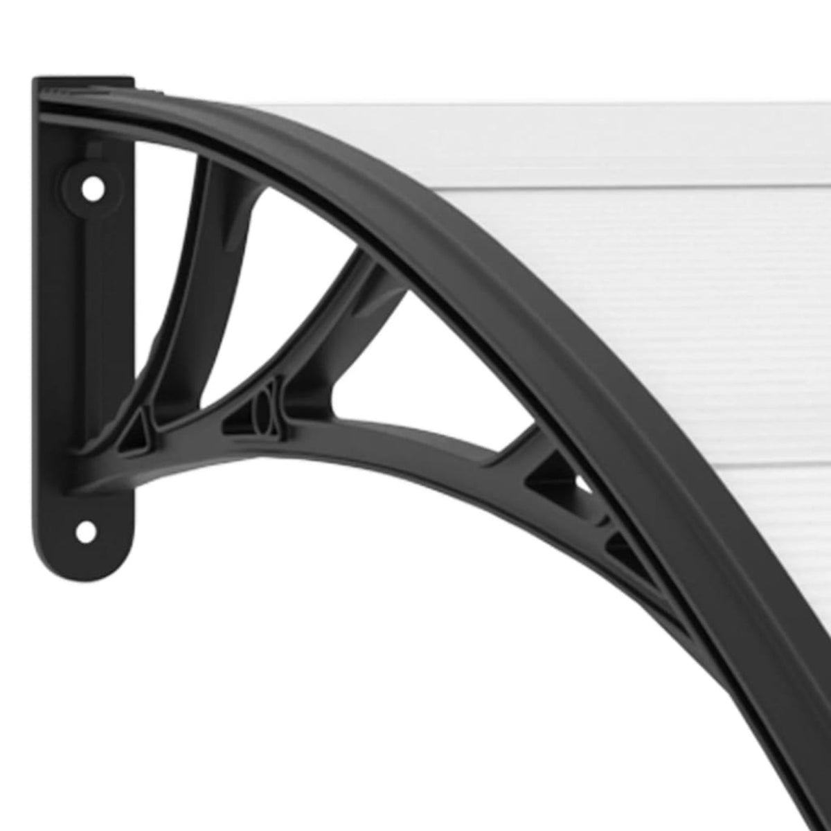 Door Canopy Black and Transparent 118.1"x31.5" PC E24293