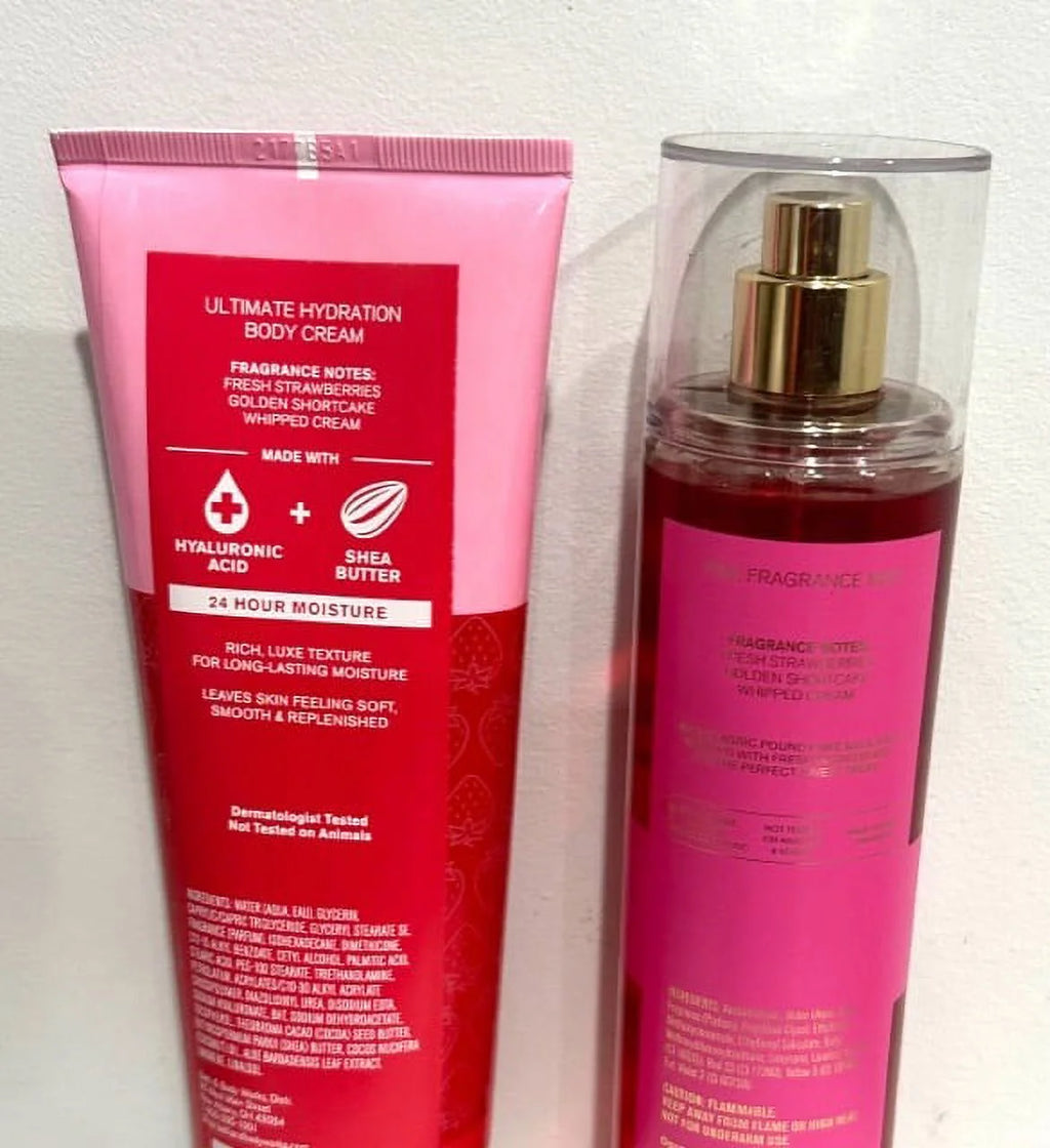 Strawberry Pound Cake Body Cream and Fragrance Mist A806