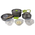 Camping Hiking Cookware Set, Portable Picnic Cookware Kit, Alumina Pot Frying Pan Set O97668