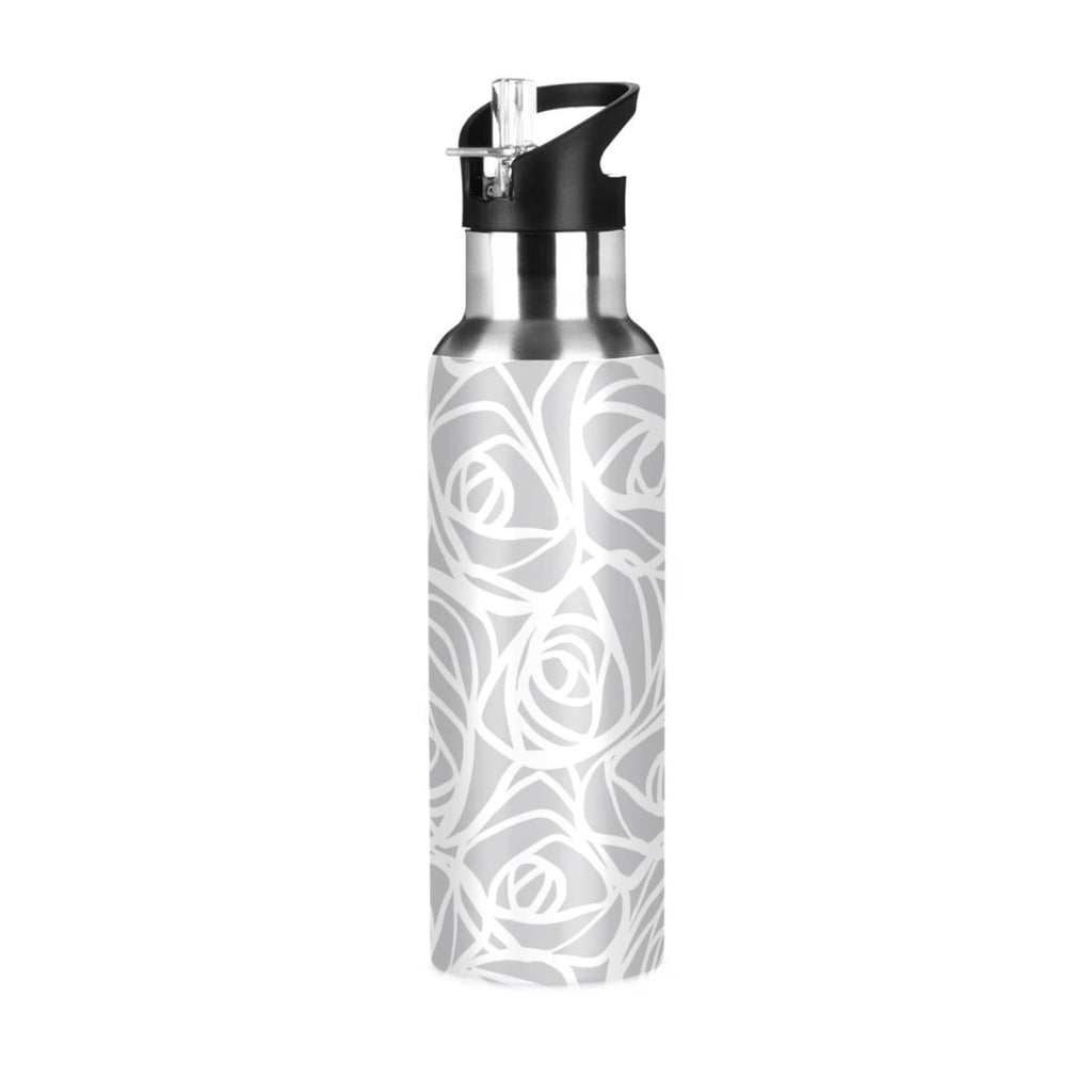 Stainless Steel Water Bottle with Straw Lid Vacuum Insulated Flask 20 OZ F568641