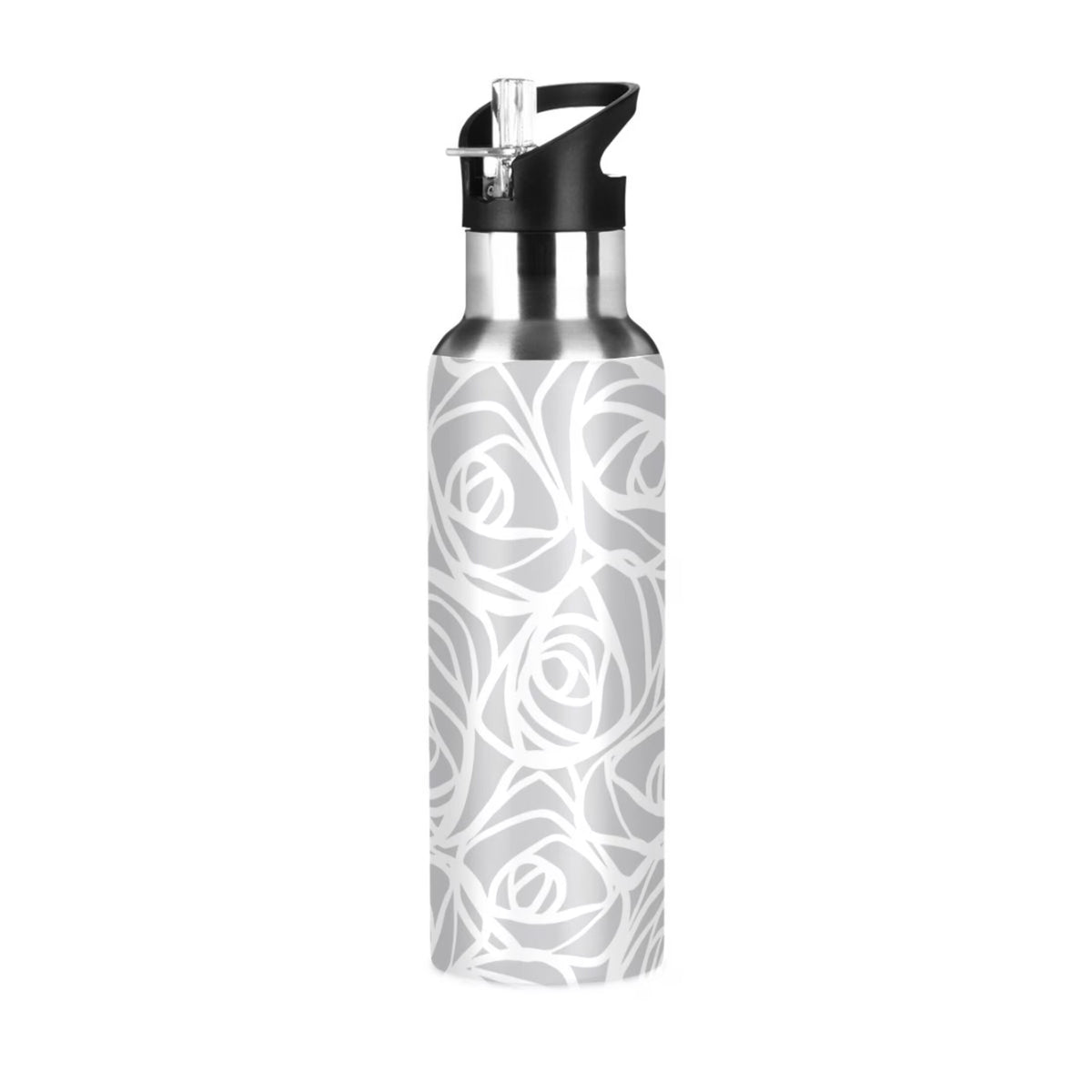 Stainless Steel Water Bottle with Straw Lid Vacuum Insulated Flask 20 OZ F568641