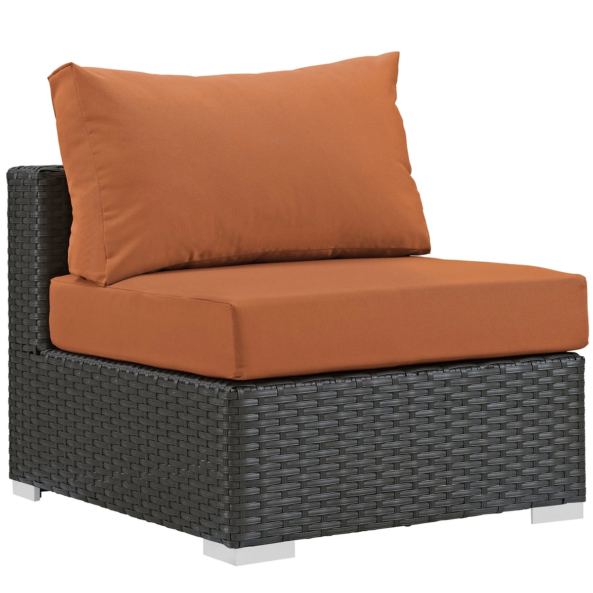 Orange Rattan 10 PCS Sectional Sofa Set Y1089