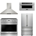 36 Gas Range, Range Hood, Refrigerator and Microwave S4466