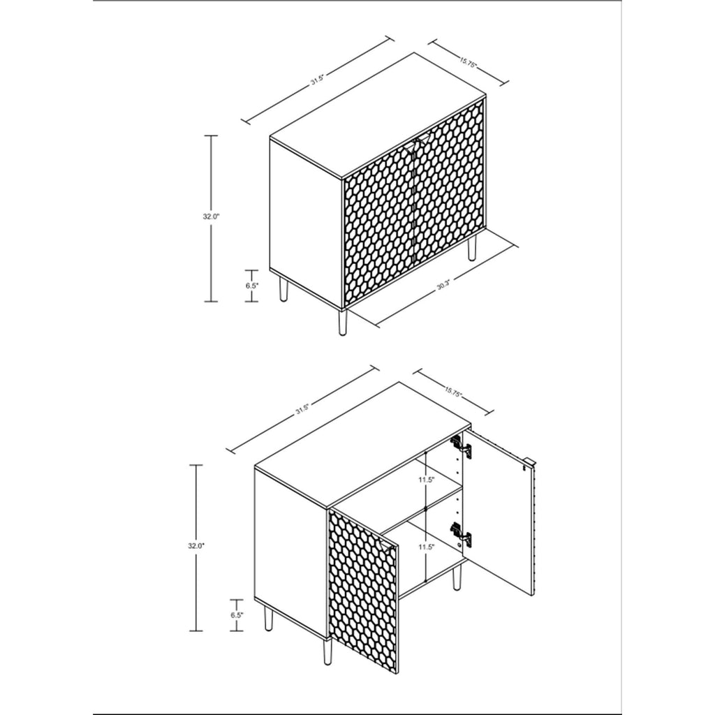 Green 2-Door Accent Cabinet L536069