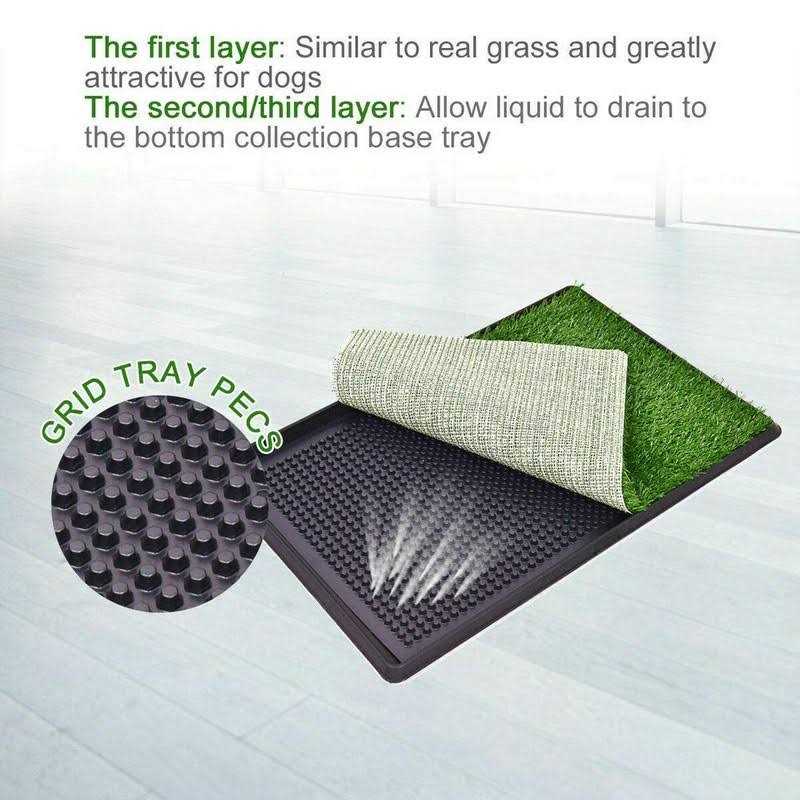 Fake Grass Dog Potty Pad with Tray E48101