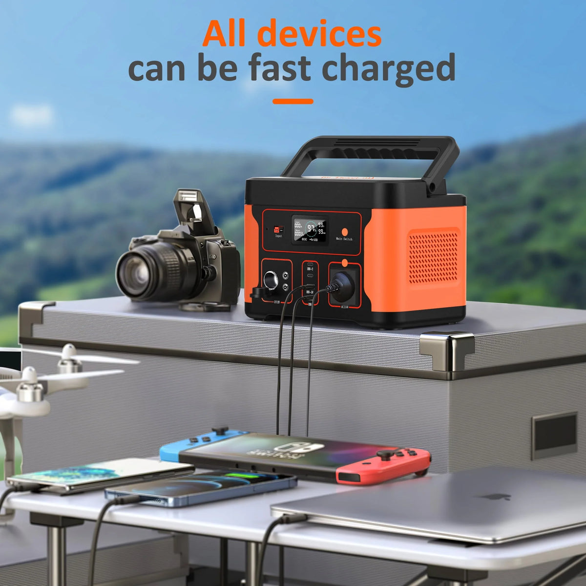 Portable Power Station 600W 550Wh LiFePO4 Battery B85228