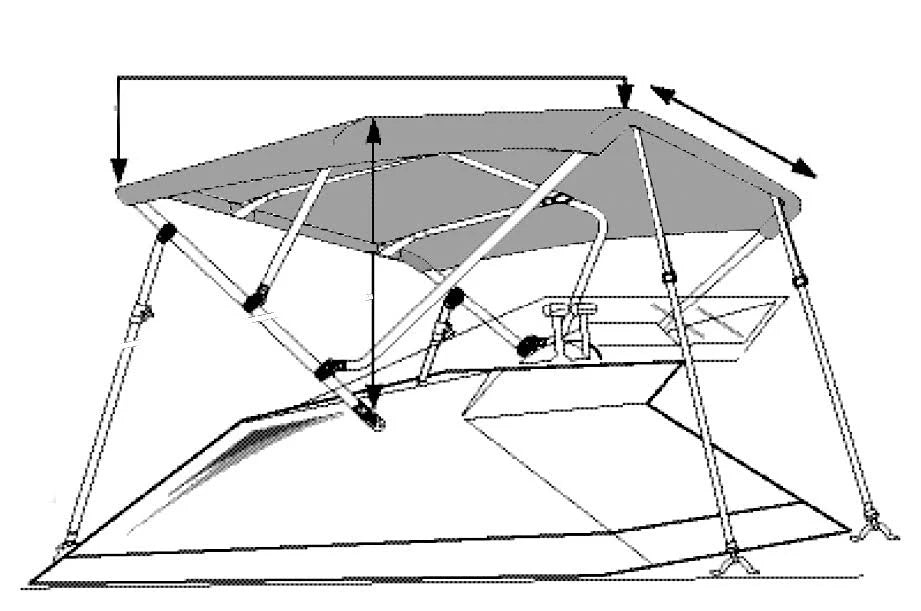 Gray Bimini Boat Tops V843525