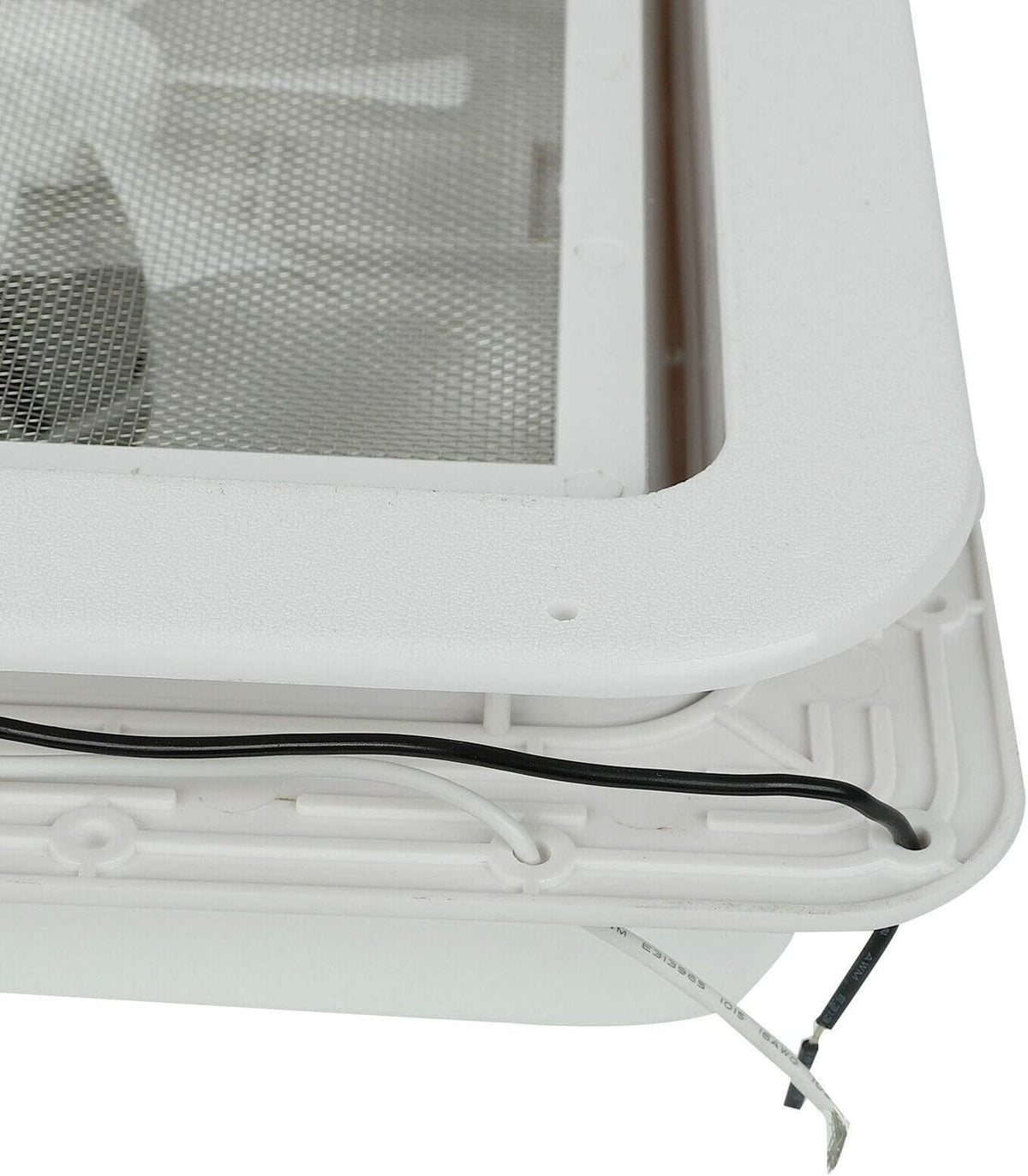 14 RV Roof Vent Cover Kit White Lid with 12V RV Vent Fan 6 Blades Z37187