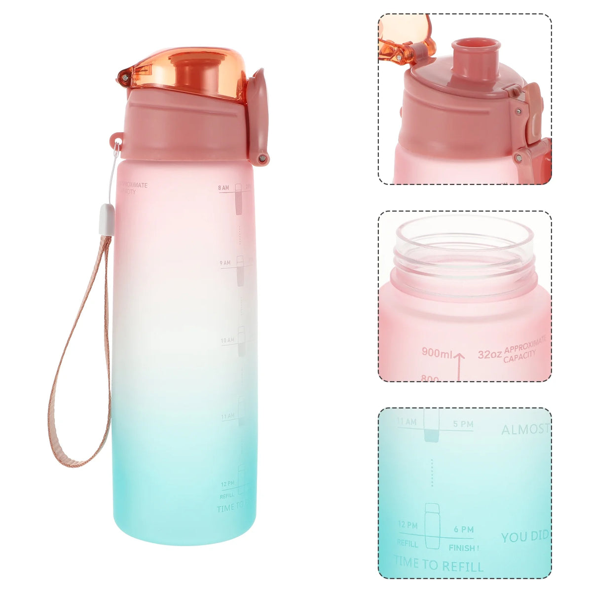 2 pcs Gradient Water Bottle B26613