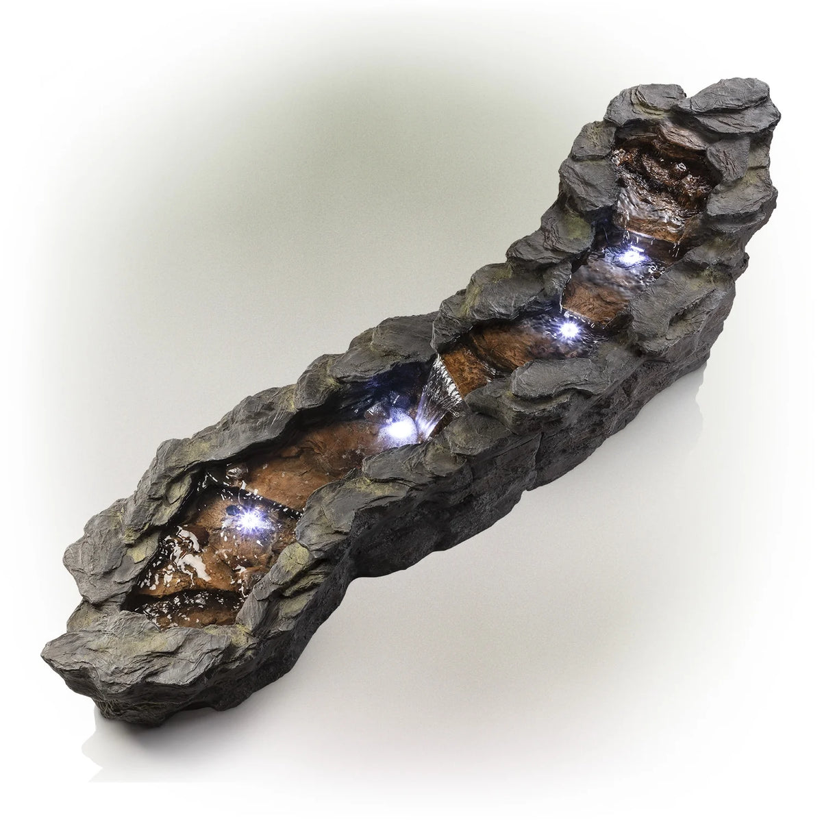 76" Outdoor Tiering Water Fountain with LED Lights Q510