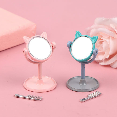 1/12 Mini Rabbit Ears Mirror Dollhouse Furniture C88173