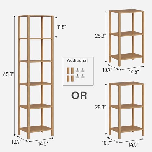6-Tier Narrow Stackable Bookshelf Z36229