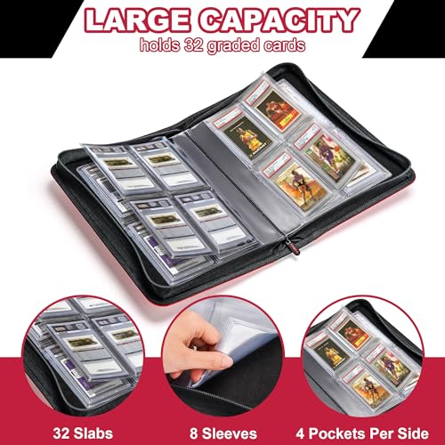 Red Graded Card Storage Binder V137