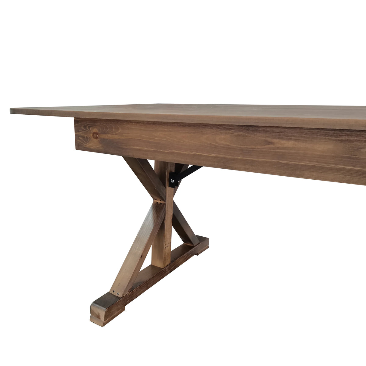 Antique Rustic Solid Pine Folding Farm Table C8492