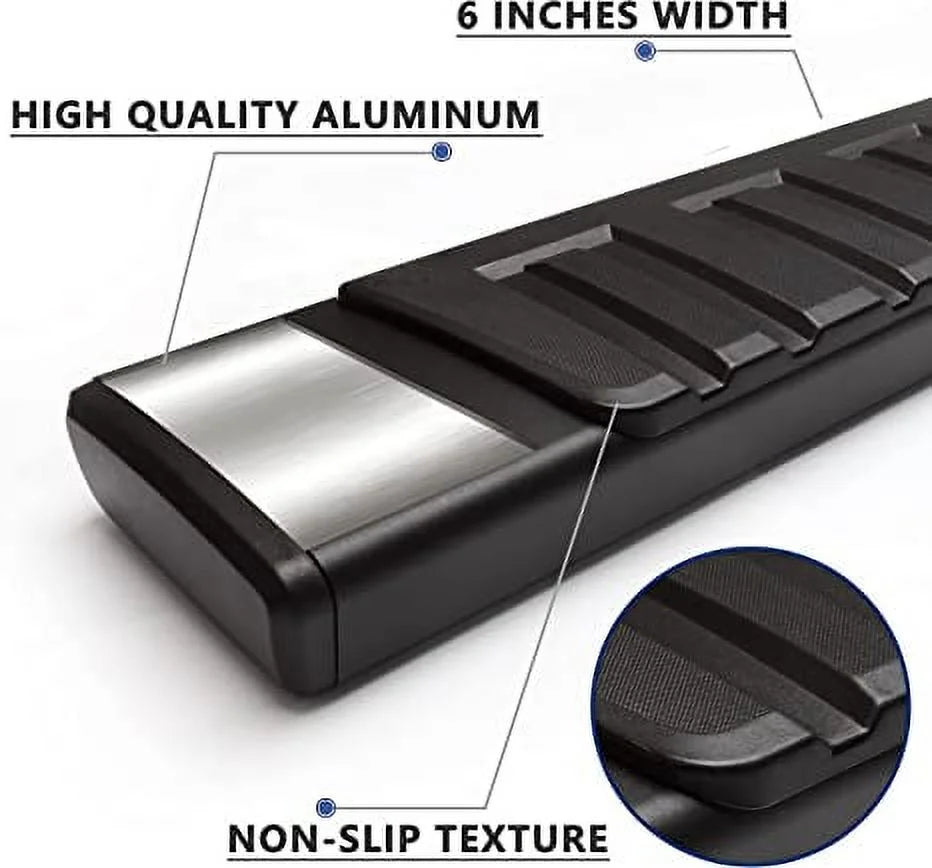 6-Inch Aluminum Running Boards Side Steps Nerf Bars G521