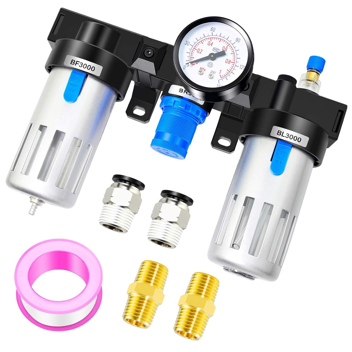 3/8 Inch NPT Air Filter Pressure Regulator Kit 0-145 Psi P868816