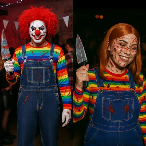 10 Pcs Halloween Costume Accessories Rainbow Long Sleeve Overalls I470213