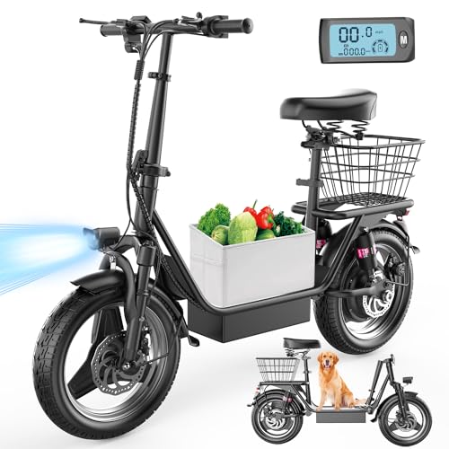Electric Scooter with Seat, 500W Motor, 14" Pneumatic Tire X631713