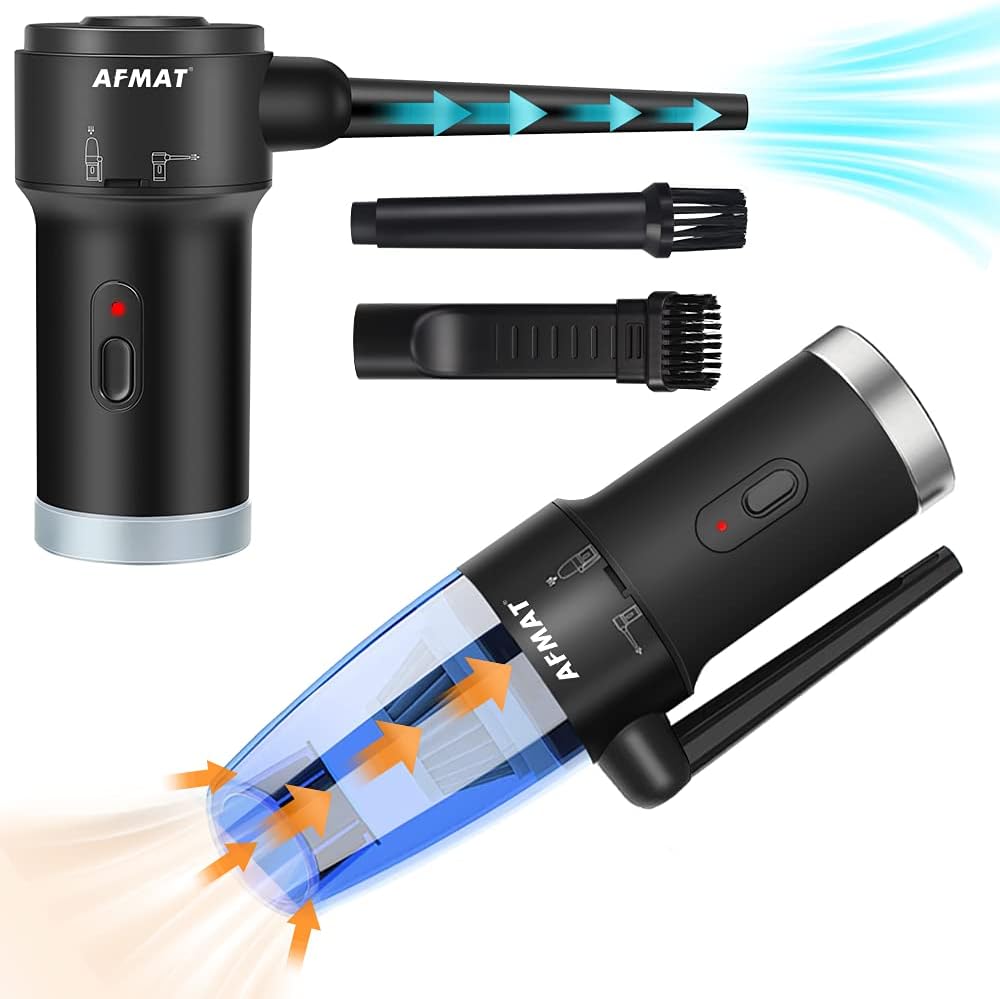 Compressed Air Duster 2-in-1, USB Rechargeable Electric Mini Vacuum Cleaner K994
