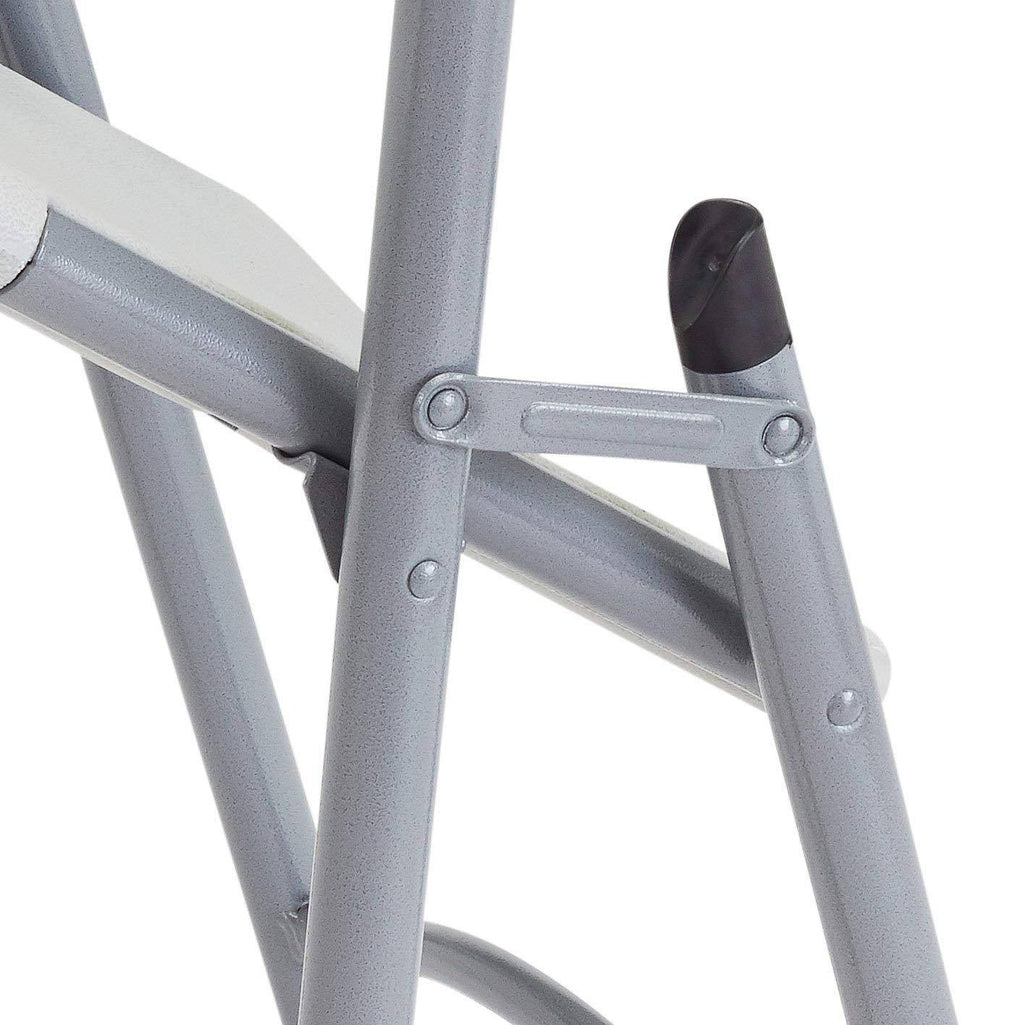 Folding Chair, Plastic, Gray, Pkg of 4 B92539