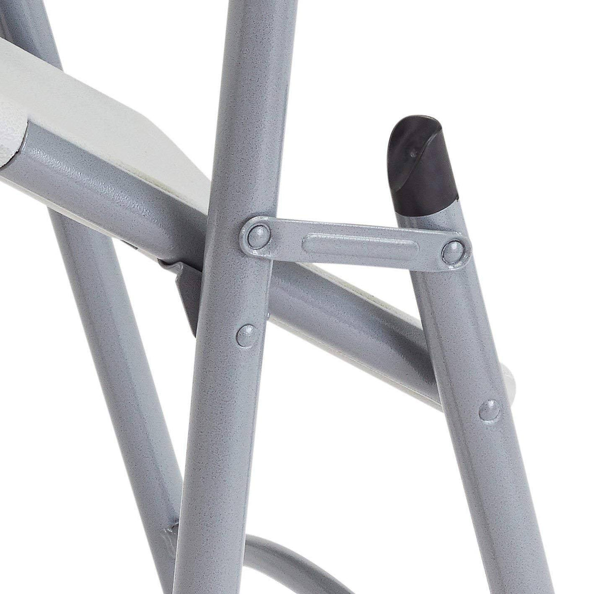 Folding Chair, Plastic, Gray, Pkg of 4 B92539
