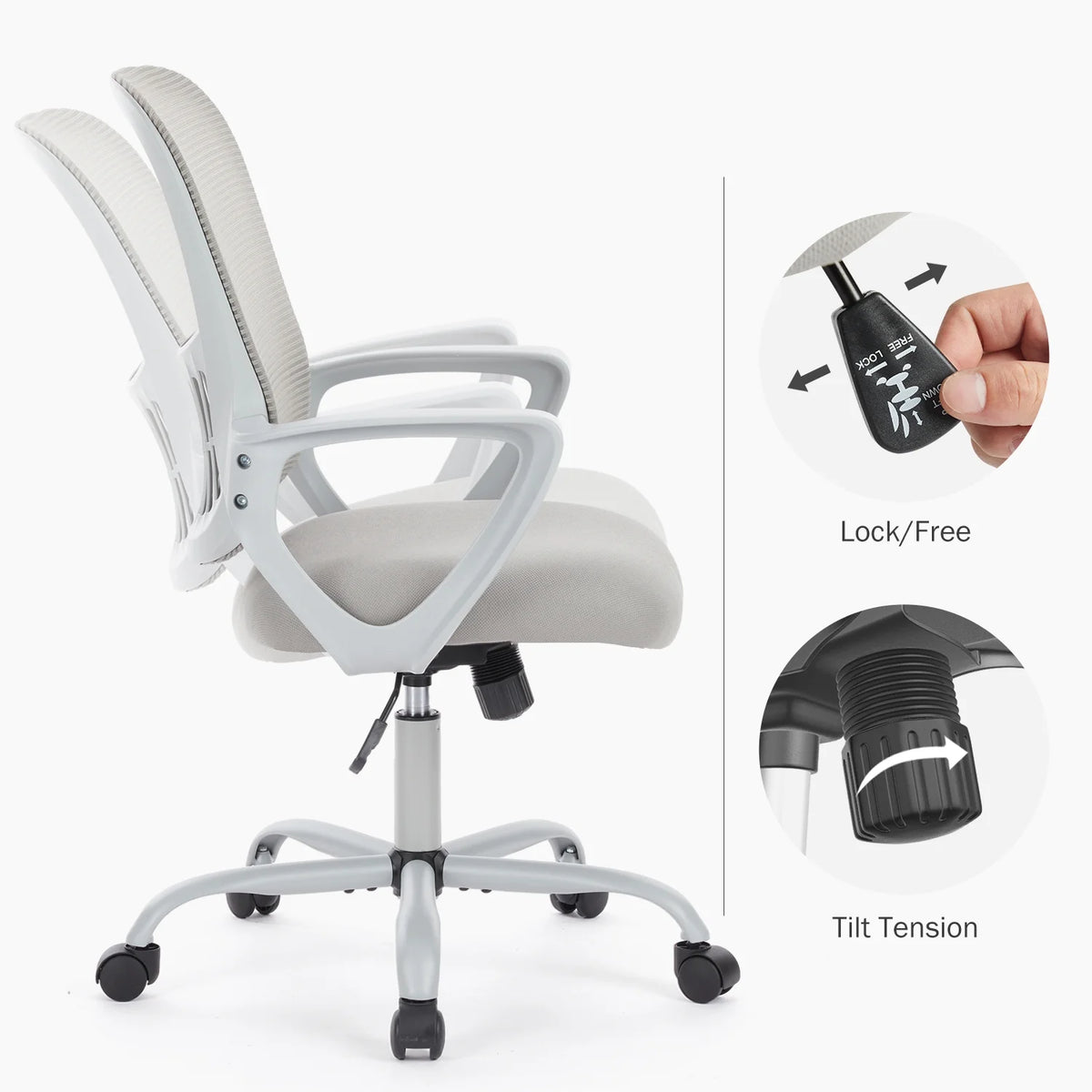Ergonomic Mesh Office Chair with Lumbar Support S6207