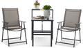 Patio Bistro Set 3 Piece Folding 2-Tier Dining Table Set J343085