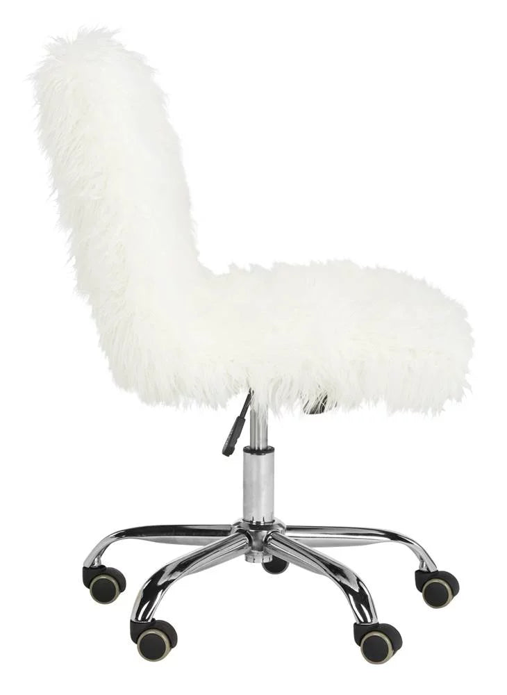 Faux Sheepskin Swivel Office Chair F49496