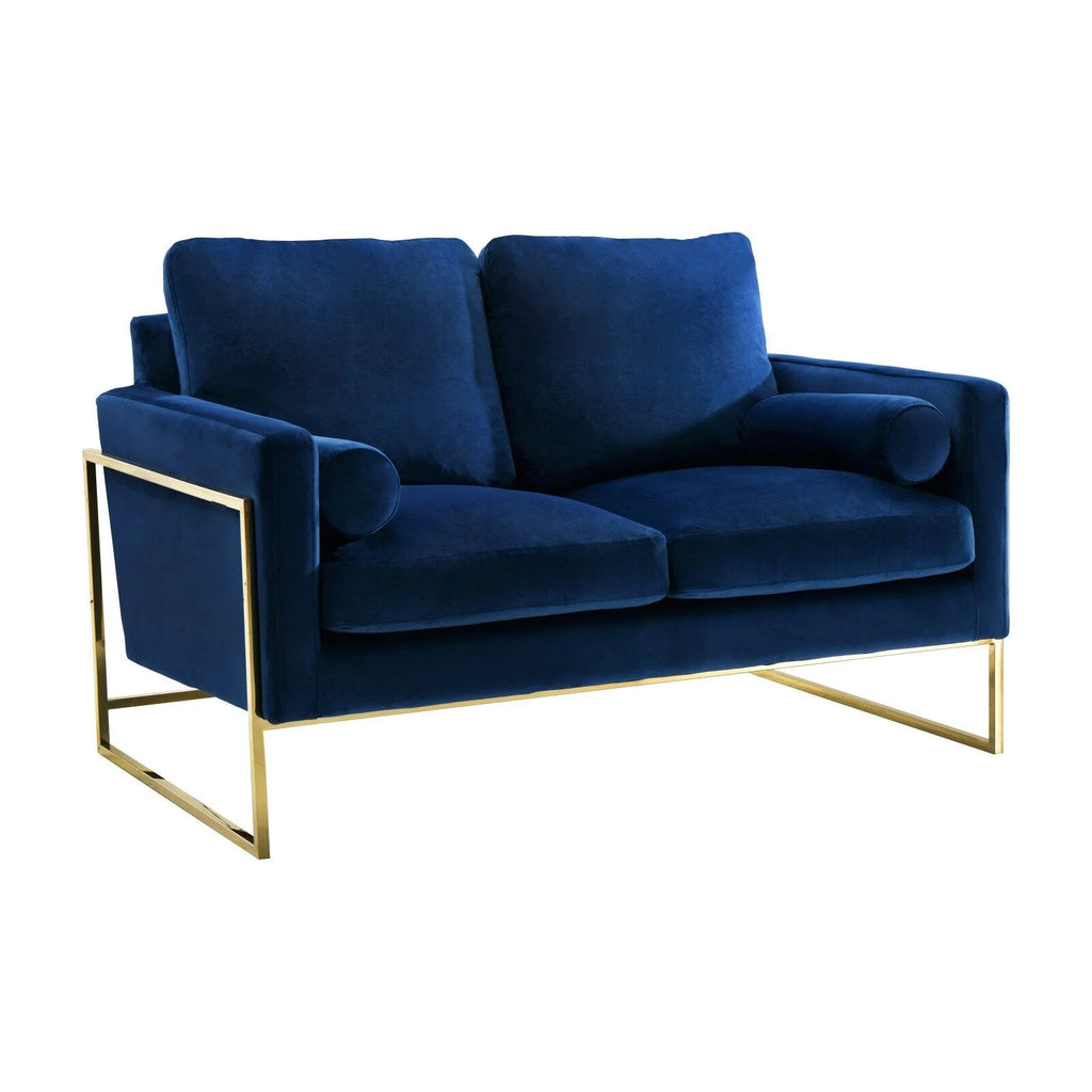 Navy Velvet Loveseat I45765