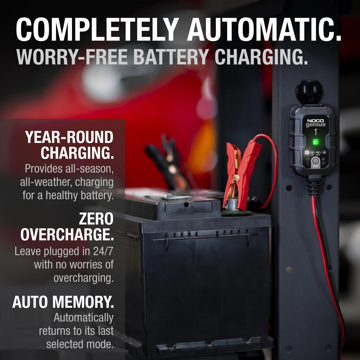 6V/12V 1A Smart Battery Charger and Maintainer S489591