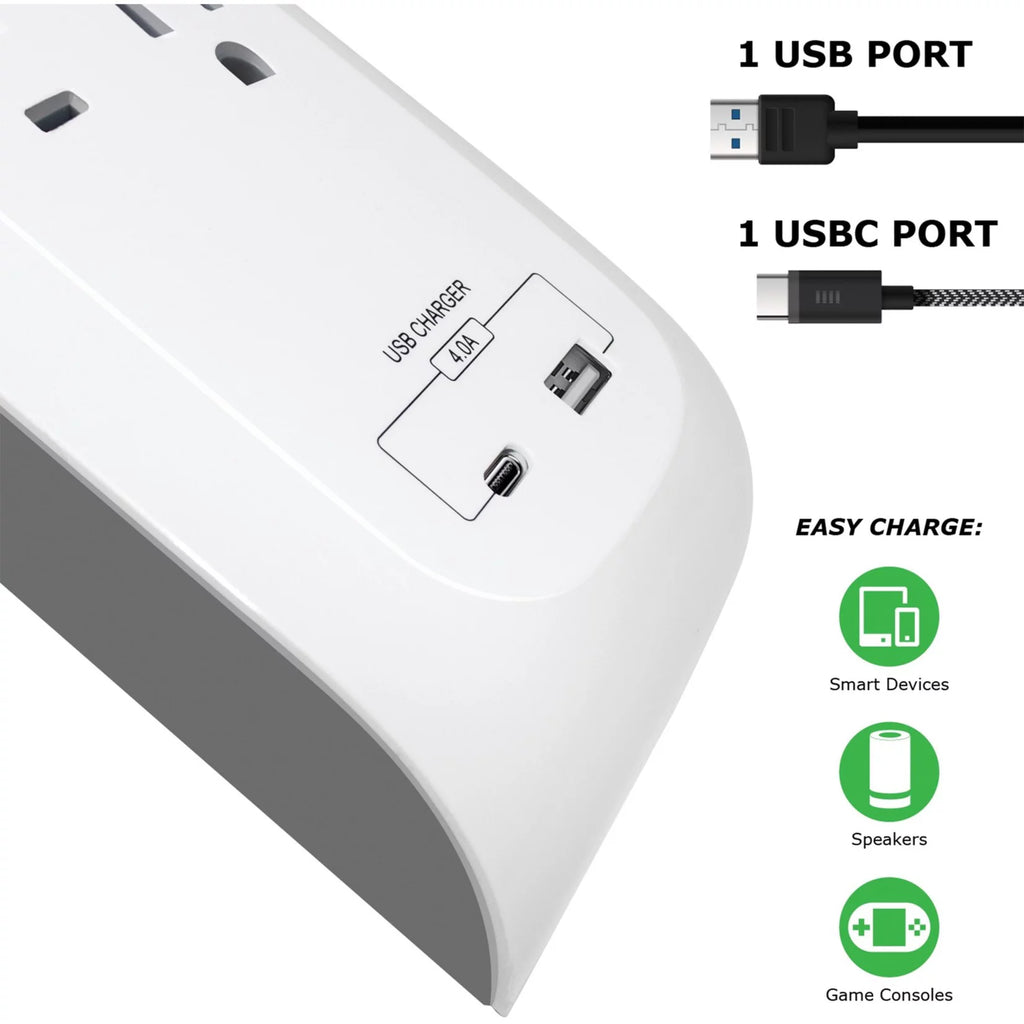 8-Outlet USB-A and USB-C Surge Protector Power Strip Z972