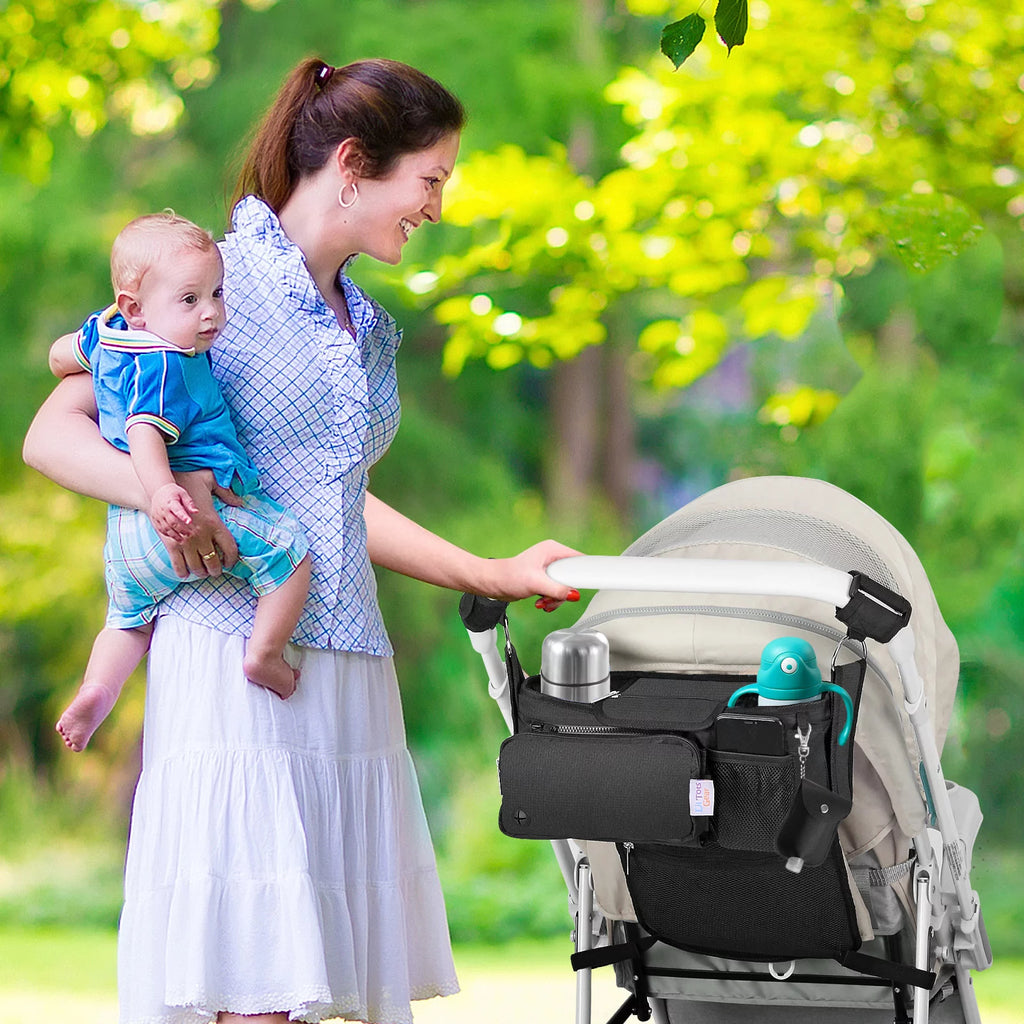 Universal Baby Organizer Insulated Cup Holder Stroller Caddy T153368