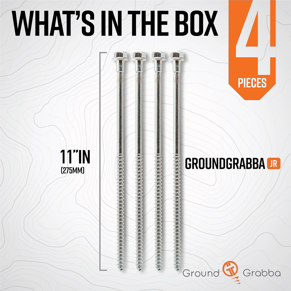 11 Inch 4 Pack Heavy Duty Screw-In Ground Anchors Q818