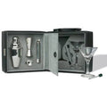 Black and Blue Martini Bar Set with Case V302