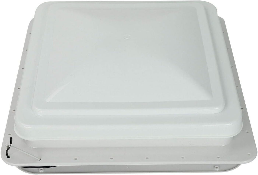 14 RV Roof Vent Cover Kit White Lid with 12V RV Vent Fan 6 Blades Z37187