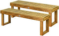 52 Inches Acacia Wood Backless Patio Bench Z3995