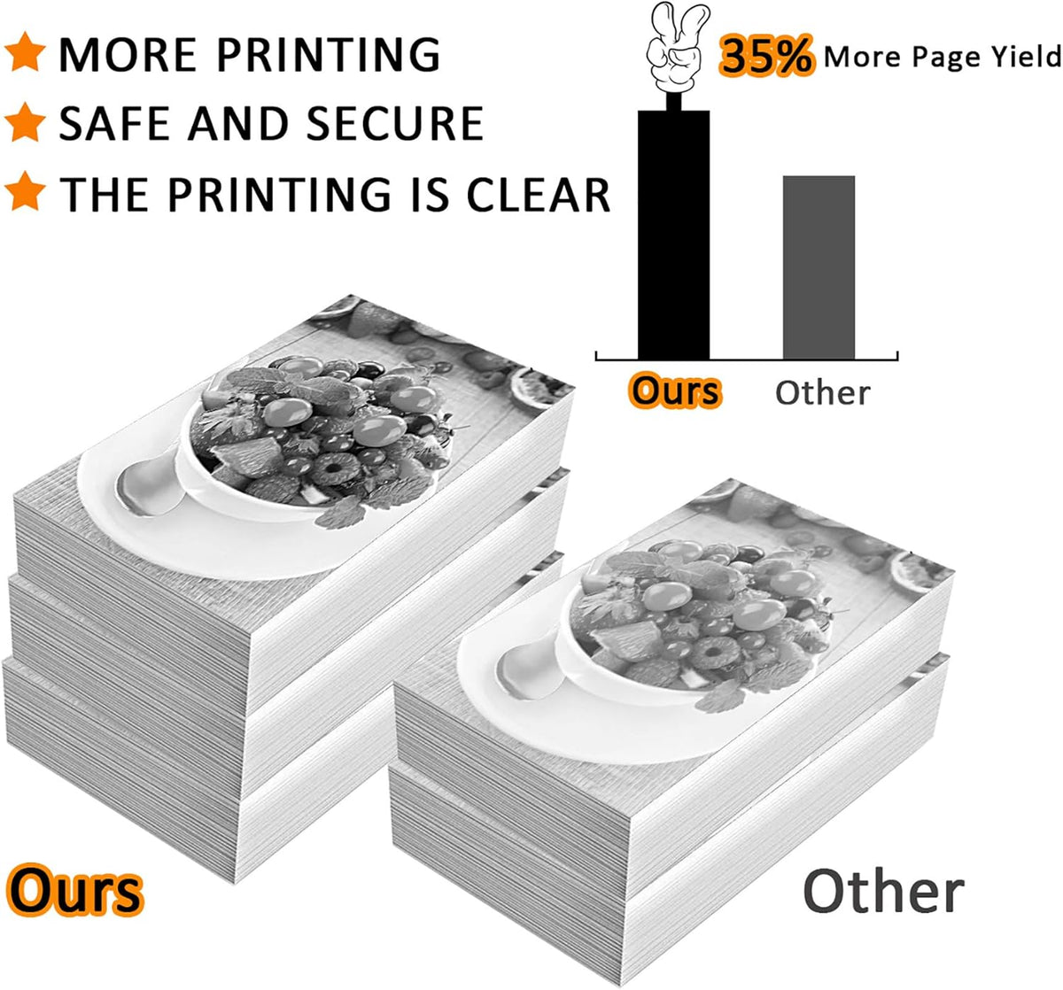 4 Pack Black Toner Cartridge O5335