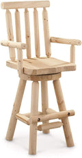 Oversized Log Swivel Bar Stool R74455